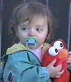 Morgan and Elmo hangin at the drive-in